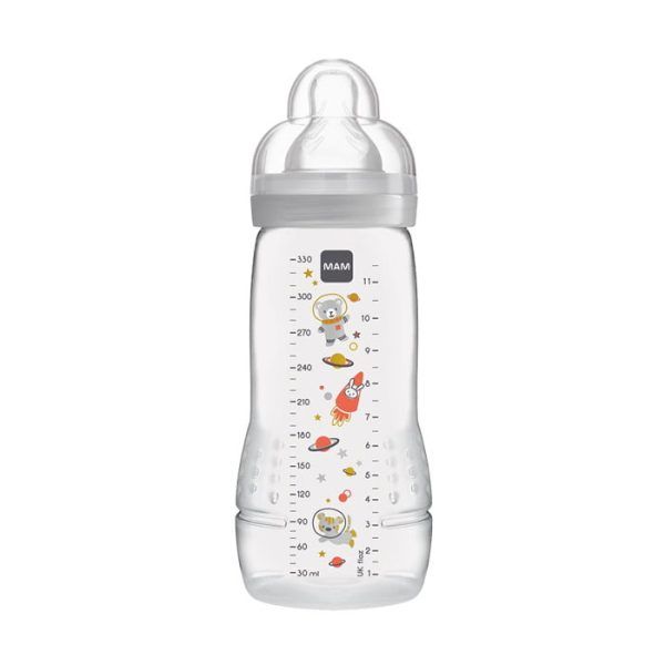 Mam Μπιμπερό Easy Active Baby Bottle 4m+ Γκρι 330ml