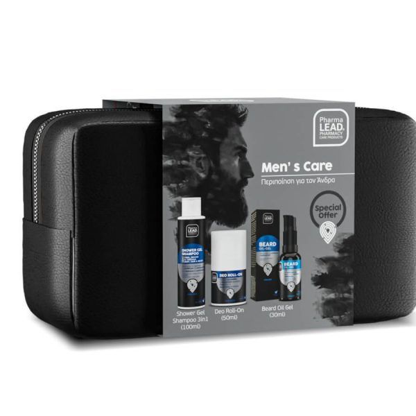 Pharmalead Men's Care Shower Gel Shampoo Αφρόλουτρο 100ml, Deo Roll-on Αποσμητικό 50ml, Beard Oil 30ml & ΔΩΡΟ Νεσεσέρ