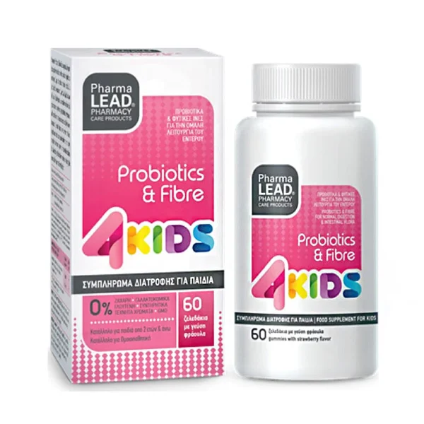 Pharmalead 4Kids Bactrolife and Fiber Συμπλήρωμα Διατροφής Για Παιδιά Με Προβιοτικά 60 Ζελεδάκια