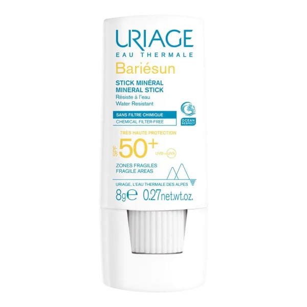 Uriage Bariesun Stick Mineral SPF50+ Αντιηλιακό Στικ για Εύθραυστες Περιοχές, 8g