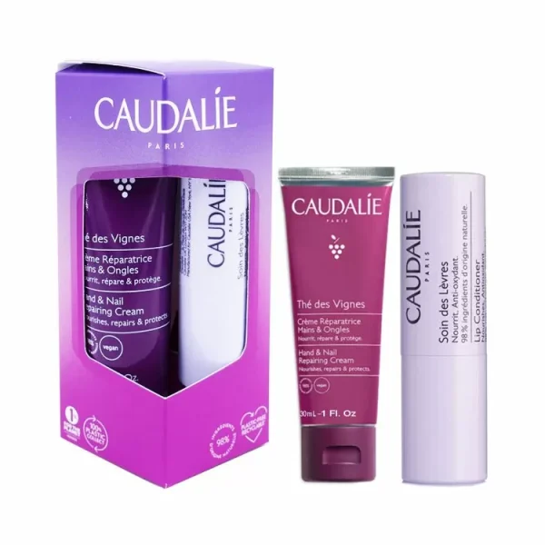 Caudalie Πακέτο Προσφοράς Mε The Des Vignes Hand & Nail Cream Ενυδατική Κρέμα Χεριών & Νυχιών, 30ml & Lip Conditioner Για Ενυδάτωση Tων Χειλιών, 4,5gr