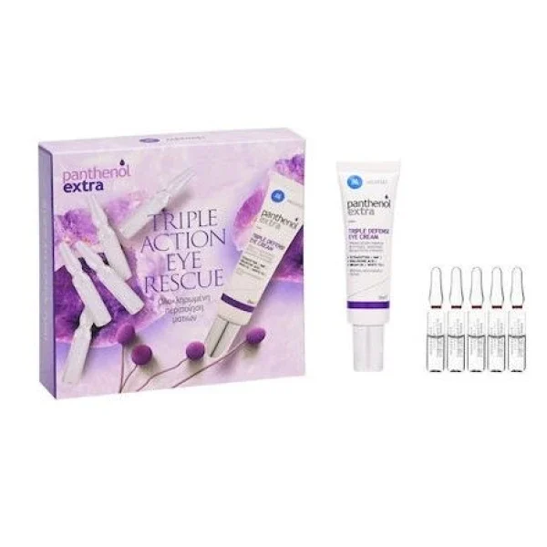 Panthenol Extra Triple Action Eye RescueTriple Defense Eye Cream 25ml & Dark Circles Rescue 5ampsx2ml