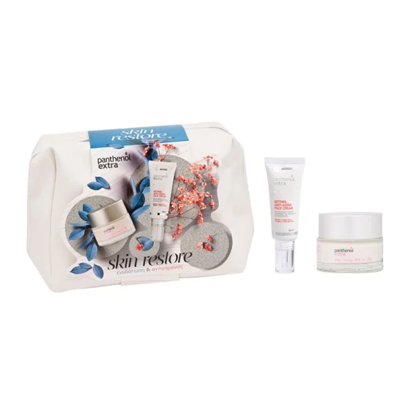 Medisei Panthenol Extra Promo Skin Restore Ενυδατική Κρέμα Ημέρας Spf15 50ml & Αντιρυτιδική Κρέμα Προσώπου Ρετινόλη 30ml