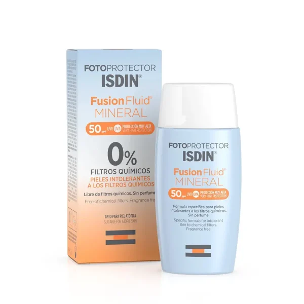 Isdin Fotoprotector Fusion Fluid Mineral SPF50 Αντηλιακό Προσώπου με Φυσικά Φίλτρα, 50ml