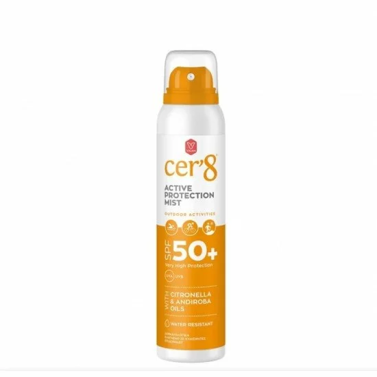Vica Cer'8 Active Protection Mist Αντηλιακό Υψηλής Προστασίας με Citronella & Andiroba SPF50+, 125ml