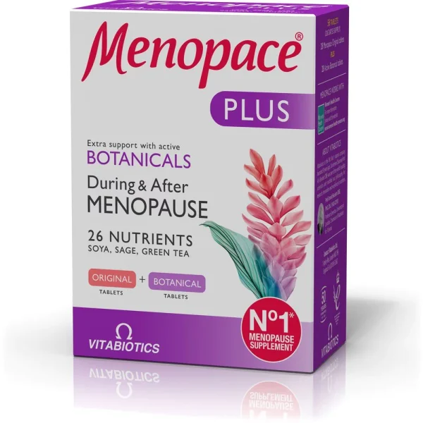 Vitabiotics Menopace Plus 28Tabs/28Tabs Για τα έντονα συμπτώματα της εμμηνόπαυσης