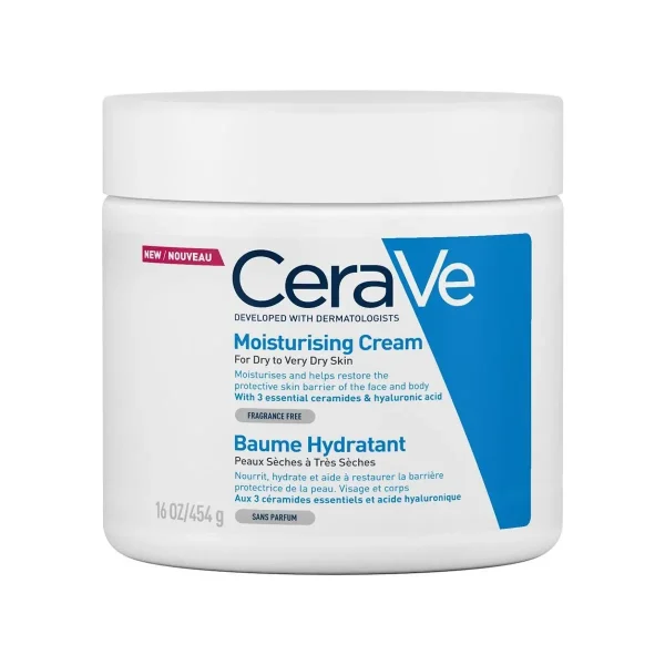 Cerave Moisturizing Cream Ενυδατική Κρέμα για Ξηρό/Πολύ Ξηρό Δέρμα, 454g
