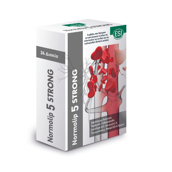 Esi Normolip 5 Strong Συμπλήρωμα Διατροφής Ενάντια στην Χοληστερίνη – 24 ταμπλέτες