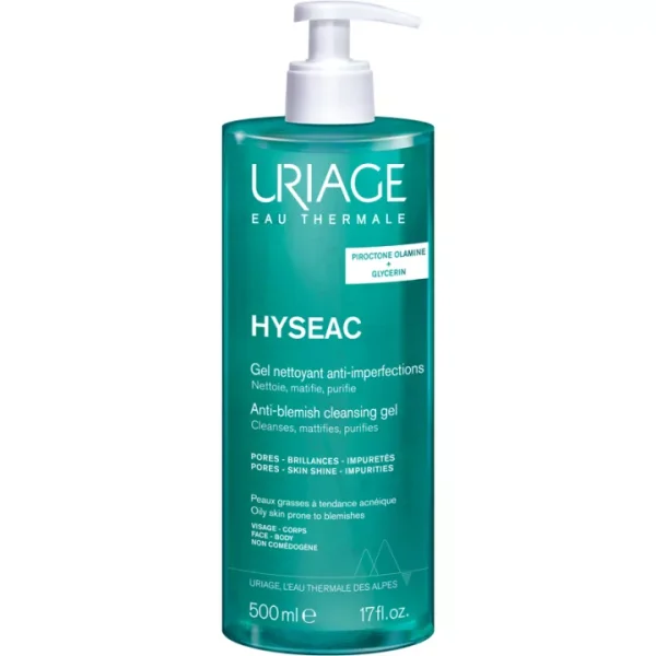 Uriage Hyseac Cleansing Gel Καθαρισμού Προσώπου Για Μικτές Επιδερμίδες  500ml