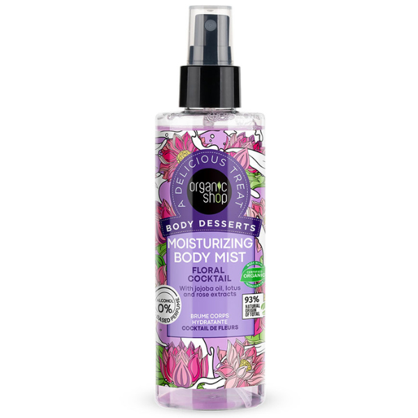 Organic Shop by Natura Siberica Body Desserts Floral Cocktail Ενυδατικό Body Mist, 200ml