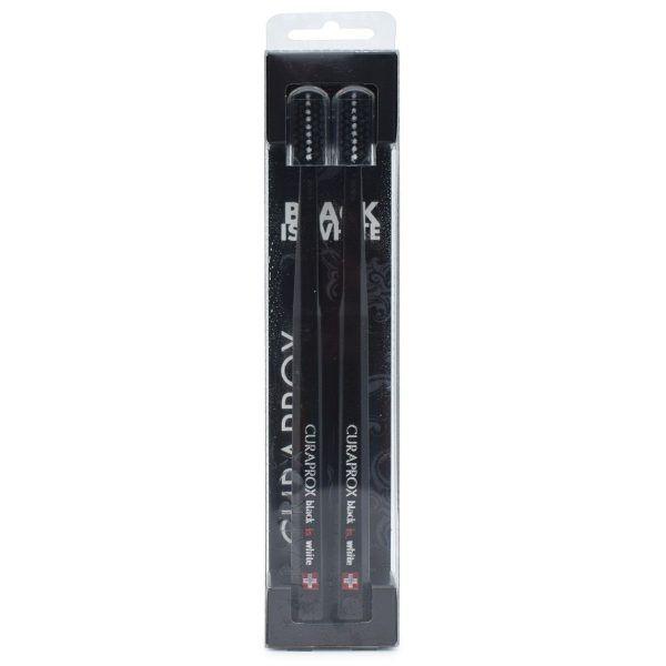Curaprox Black is White Οδοντόβουρτσα για λευκά δόντια, 2 τεμάχια