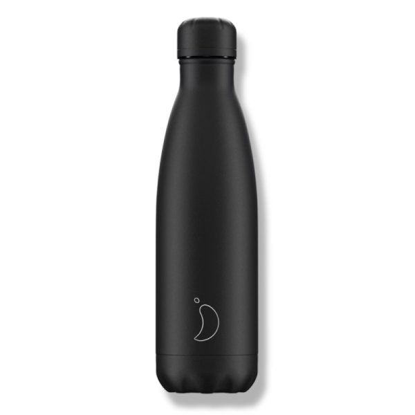Chillys Ανοξείδωτο Μπουκάλι Θερμός All Black 500ml