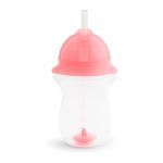 Munchkin Tip N Sip Tall Pink Ποτήρι Εκπαιδευτικό 296ml Με Καλαμάκι