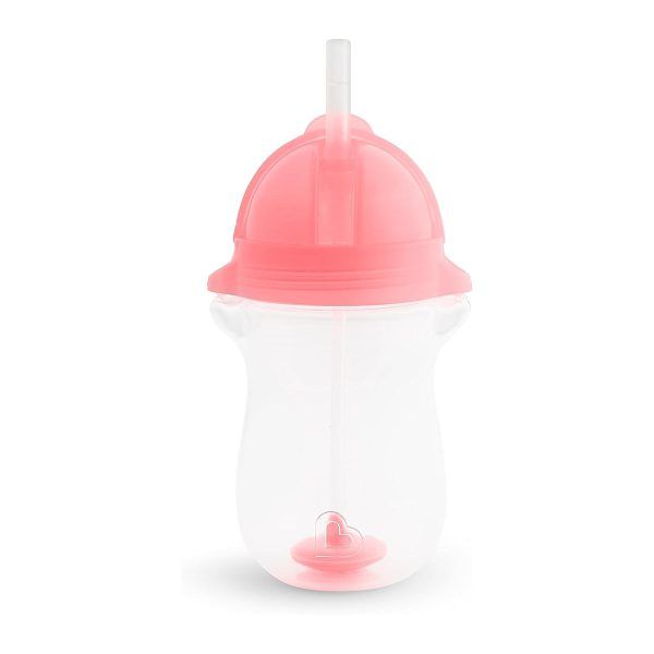 Munchkin Tip N Sip Tall Pink Ποτήρι Εκπαιδευτικό 296ml Με Καλαμάκι