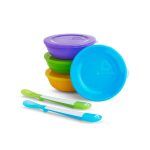 Munchkin Love-A-Bowls Set 4 μπολ με καπάκι & 2 κουτάλια (4m+) - Image 2