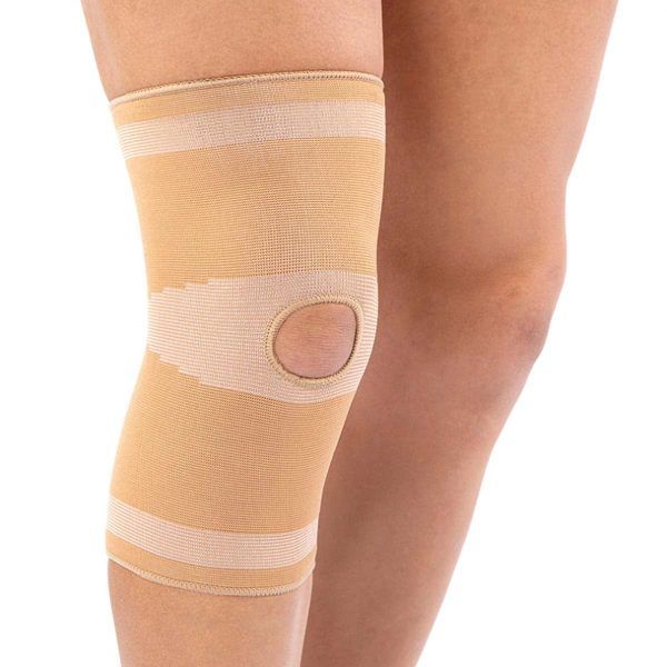 Anatomic Help 1502 Επιγονατίδα Απλή Ελαστική με Τρύπα 1τμχ (Μπεζ) - Medium