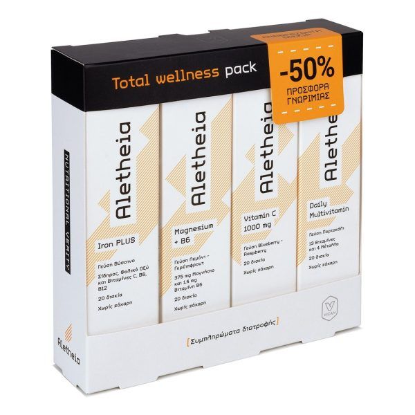 Vican Aletheia Total Wellness Βιταμίνη Multivitamin & Vitamin C 1000mg & Magnesium + B6 & Iron Plus 1000mg