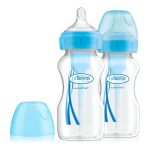 Dr Brown's Options+ Μπιμπερό Πλαστικό, 270ml Με Θηλή Σιλικόνης 0m+ Μπλε, 2τμχ - Image 2