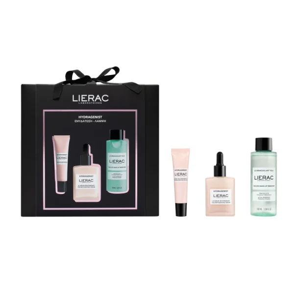 Lierac Hydragenist Serum Ορός Ενυδάτωσης, 30ml & Ενυδατική Κρέμα Ματιών, 15ml & Demaquillant Ματιών, 100ml