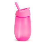 Munchkin Simple Clean Straw Cup Pink Παγούρι 296ml Με Καλαμάκι