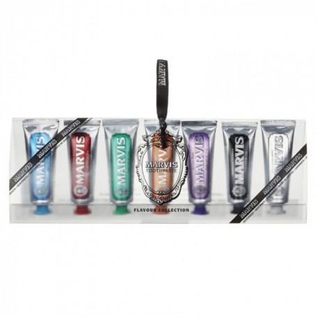 Marvis 7 Flavours Travel Set Toothpaste Οδοντόκρεμες σε 7 Γεύσεις, 7x25ml