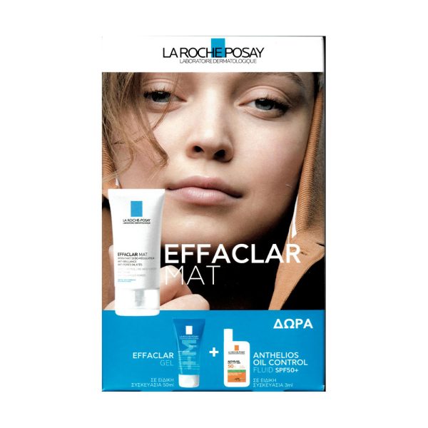 La Roche Posay Promo Effaclar Mat Ενυδατική Κρέμα, 40ml & Δώρο Effaclar Gel Καθαρισμού, 50ml & Anthelios Oil Correct Aντηλιακό Πολύ Υψηλής Προστασίας SPF50+ 3ml