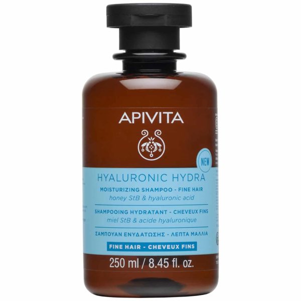Apivita Hyaluronic Hydra Moisturizing Shampoo Fine Hair Σαμπουάν Ενυδάτωσης για Λεπτά Μαλλιά, 250ml