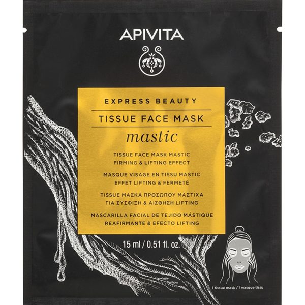 Apivita Express Beauty Tissue Μάσκα Προσώπου με Μαστίχα για Σύσφιξη 15ml
