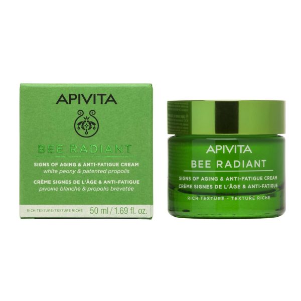 Apivita Bee Radiant Κρέμα για Σημάδια Γήρανσης & Ξεκούραστη Όψη Πλούσιας Υφής, 50ml