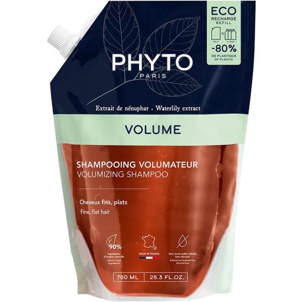 Phyto Volume Shampoo Refill Ανταλλακτικό Σαμπουάν για Λεπτά Μαλλιά που Χαρίζει Όγκο & Λάμψη 750ml Refill