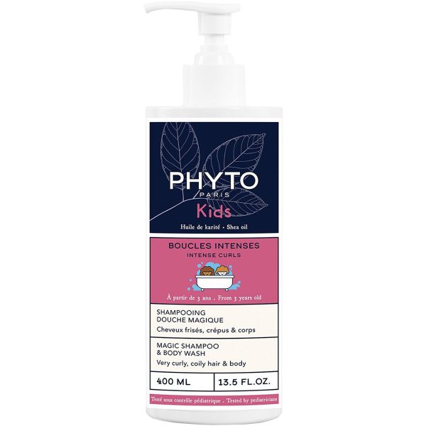 Phyto Kids Intense Curles Magic Shampoo & Body Wash Παιδικό Μαγικό Σαμπουάν & Αφρόλουτρο για Σγουρά Μαλλιά με Αντλία 400ml