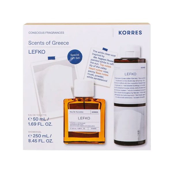 Korres Lefko Eau de Toilette 50ml + Αφρόλουτρο 250ml, 1σετ