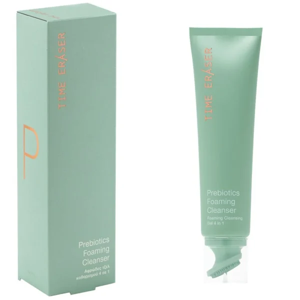 Time Eraser Prebiotics Foaming Cleanser Αφρώδες Τζελ Καθαρισμού 4 σε 1, 140ml