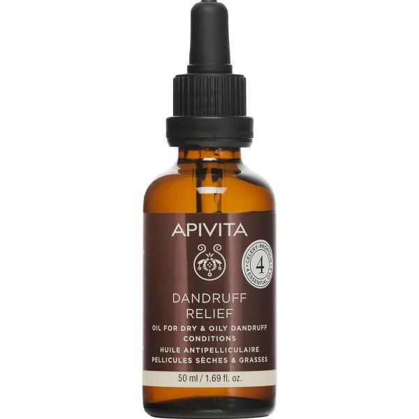 Apivita Dandruff Relief Oil, Λάδι Κατά της Ξηροδερμίας και της Πιτυρίδας 50ml