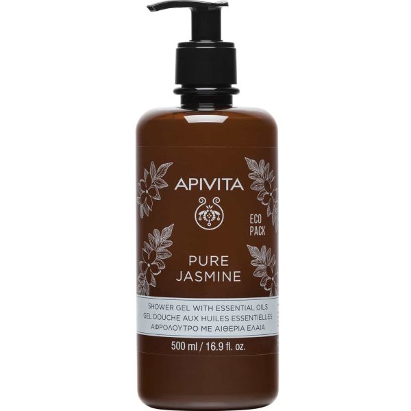 Apivita Pure Jasmine Aφρόλουτρο με Aιθέρια Έλαια Ecopack 500ml