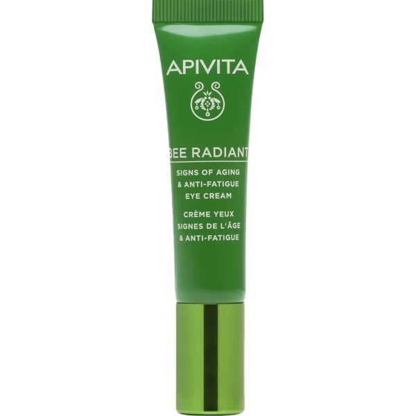 Apivita Bee Radiant Eye Cream with Peony, Κρέμα Ματιών για Σημάδια Γήρανσης - Ξεκούραστη Όψη 15ml