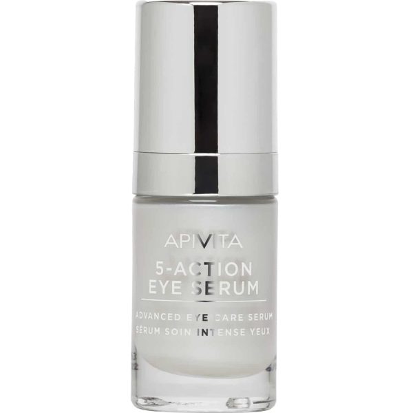 Apivita 5 Action Eye Serum Καινοτόμος Ορός Ματιών Εντατικής Ενυδάτωσης & Αντιγήρανσης με Λευκό Κρίνο, 15ml
