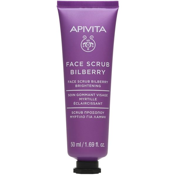 Apivita Face Scrub Bilberry Κρέμα Απολέπισης Προσώπου με Μύρτιλλο, 50ml