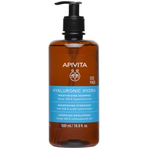 Apivita Hyaluronic Hydra Σαμπουάν Ενυδάτωσης με Υαλουρονικό & Μέλι, 500ml
