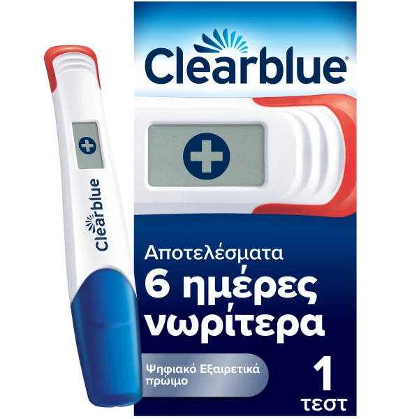 Clearblue Τεστ Εγκυμοσύνης Ψηφιακό Εξαιρετικά Πρώιμη Ανίχνευση, 1τεμ