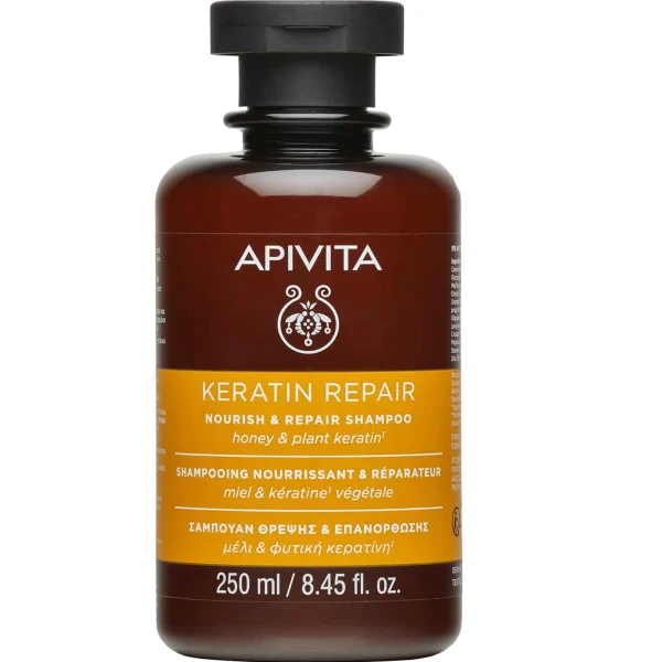 Apivita Keratin Repair Nourish & Repair Shampoo Σαμπουάν Θρέψης & Επανόρθωσης, 250ml