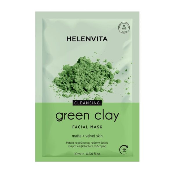 Helenvita Cleansing Green Clay Face Mask Μάσκα Προσώπου με Πράσινη Άργιλο 10ml