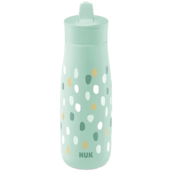 Nuk Mini-Me Flip 12m+ Cup Παιδικό Αθλητικό Παγούρι Πολυπροπυλενίου με Καλαμάκι 450ml - Πράσινο