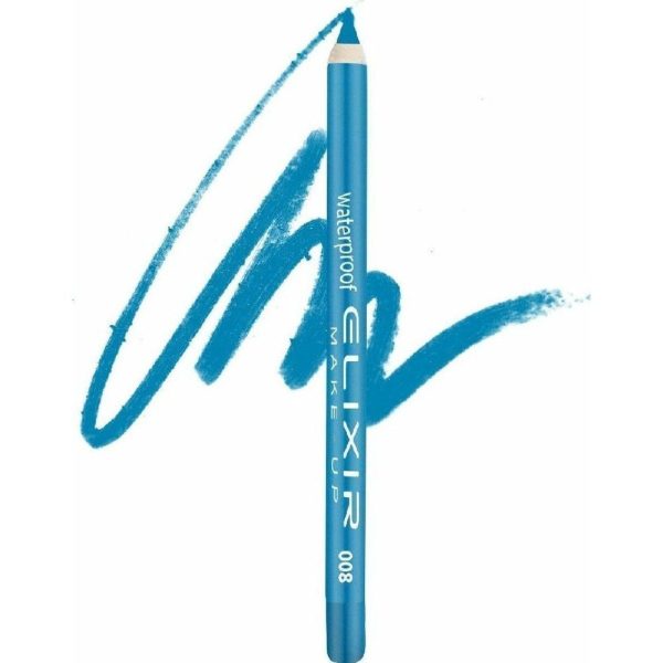 Elixir Make-Up Silky Pencil Αδιάβροχο Μολύβι Ματιών 008 Metallic Ocean