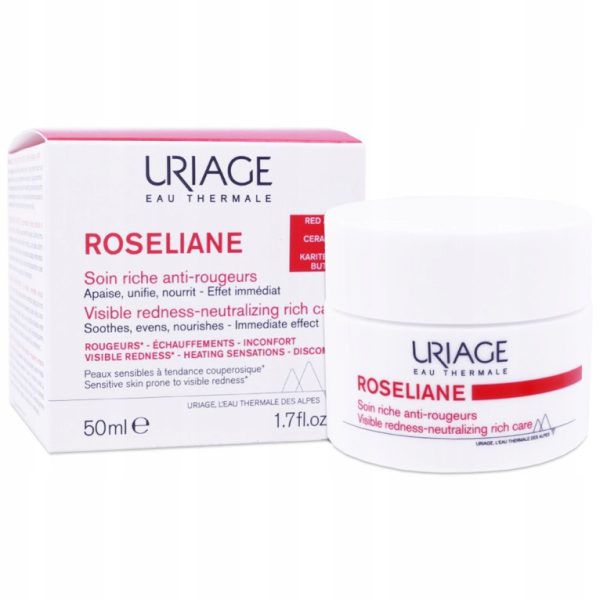 Uriage Roseliane Visible Redness-Neutralizing Rich Cream Κρέμα Πλούσιας Υφής κατά της Ερυθρότητας 50ml