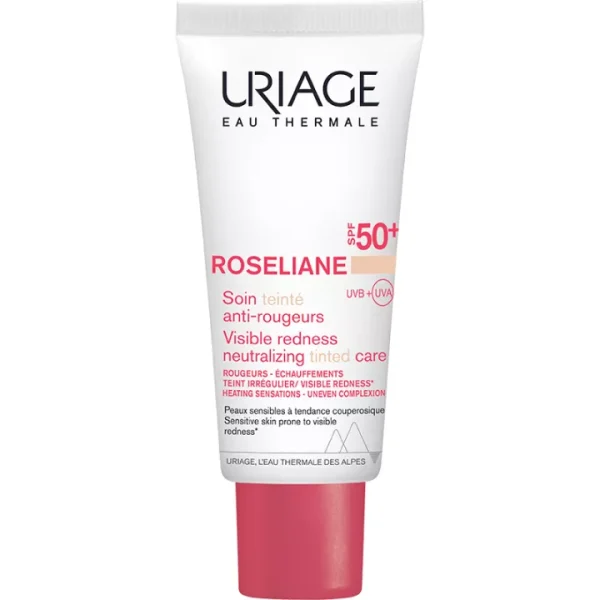 Uriage Roseliane CC Καταπραϋντική Κρέμα Προσώπου με Χρώμα Spf50+ για Ευαίσθητο με Τάση Ερυθρότητας Δέρμα 40ml
