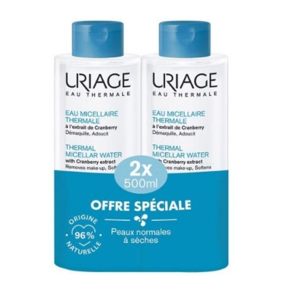 Uriage Promo Eau Thermale Micellar Water Καθαριστικό Ιαματικό Νερό για Πρόσωπο & Μάτια 2x500ml