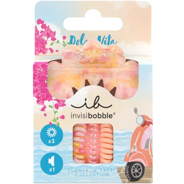 Invisibobble Set Dolce Vita 1 Kλάμερ & 3 Λαστιχάκια Μαλλιών, 1σετ