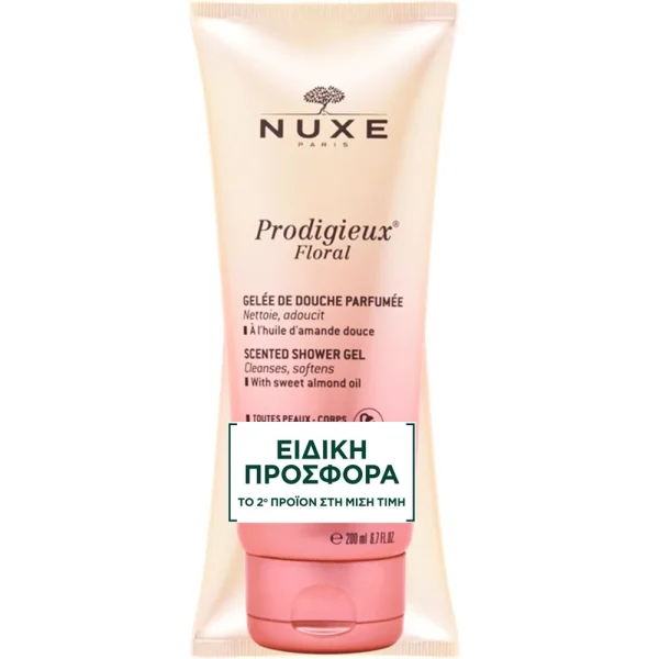 Nuxe Promo Prodigieux Floral Scented Shower Gel Αφρόλουτρο Σώματος που Καθαρίζει & Απαλύνει την Επιδερμίδα 400ml (2x200ml)