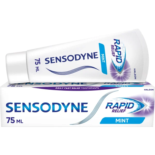 Sensodyne Rapid Relief & Long Lasting Protection Φθοριούχος Οδοντόκρεμα για τη Γρήγορη Ανακούφιση από τον Πόνο των Ευαίσθητων Δοντιών 75ml